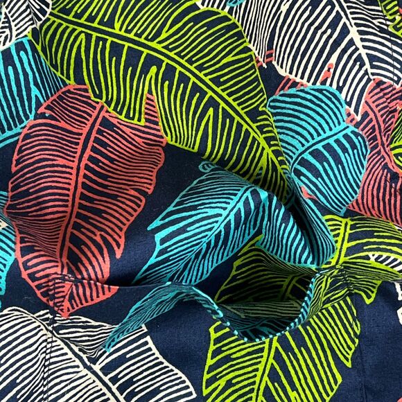 Cooke Street Shirt Mens XXL Green Blue Palm Leaf Short Sleeve Pocket Hawaiian - Picture 3 of 8